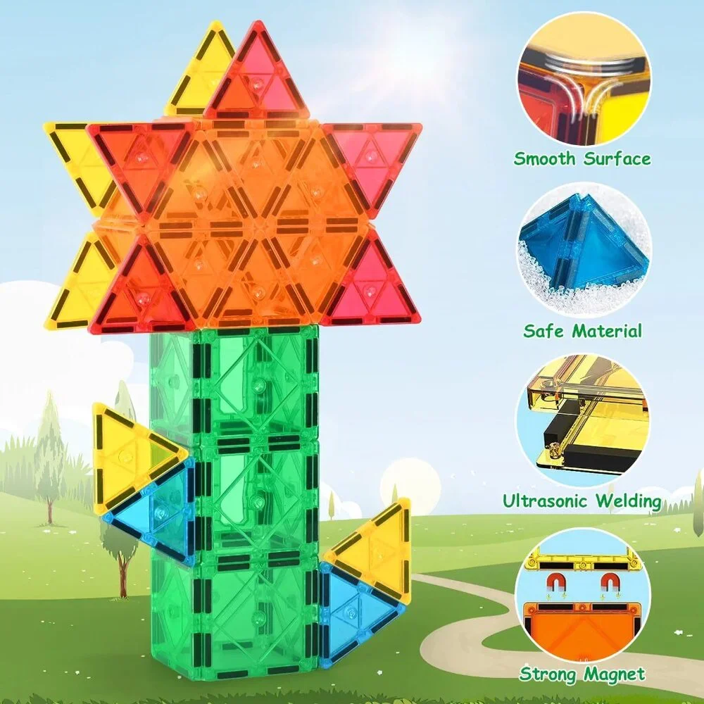 NEW FunMagic STEM Educational Magnetic Building Blocks 42 Count